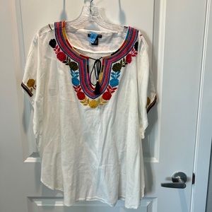 Linen Embroidered Blouse